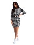 Dámské šaty 095DLR - černá/bílá