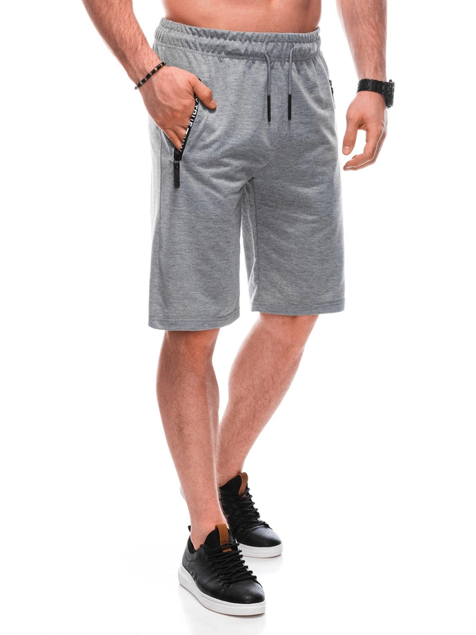 Pánské krátké teplákové šortky 487W - šedé