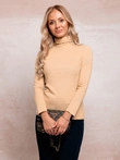 Dámský svetr s rolákem 021ELR - béžový