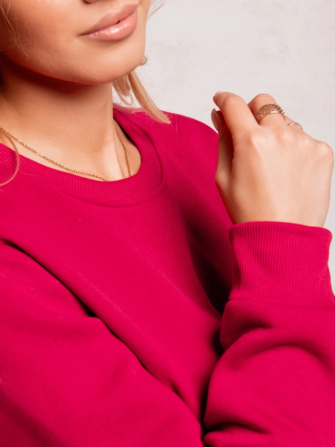 Dámská mikina bez kapucí 001TLR - tmavě červená