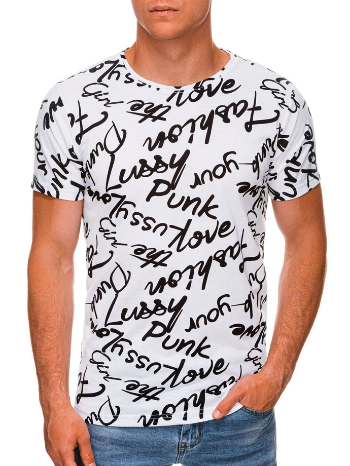 Pánské tričko s potiskem 1464S - bílé