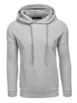 Pánská mikina s kapucí - žíhaná šedá 1313B