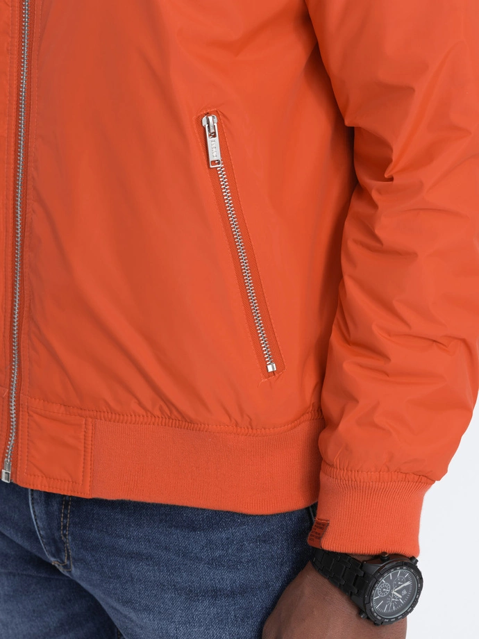 Pánská bunda bomber - brick V3 C538