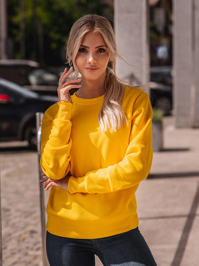 Dámská mikina bez kapucí 001TLR - žlutá