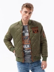 Pánská izolovaný bomber bunda - olivová V1 C357