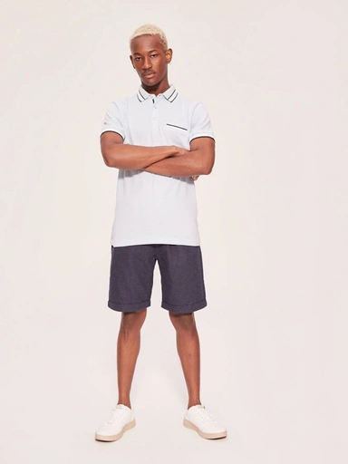 Pánské krátké bojové šortky PRM SH 302 W429 - modrá melanž