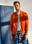 Pánská bunda bomber - brick V3 C538