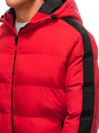 Pánská prošívaná zimní bunda - červená V2 EM-JAHP-0101