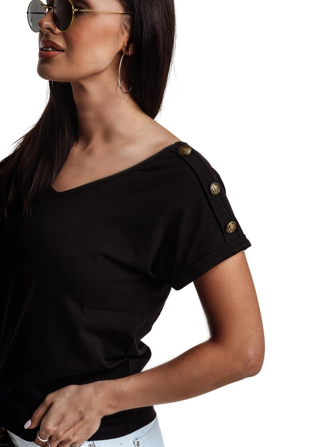 Módní dámská halenka LLR022 - černá