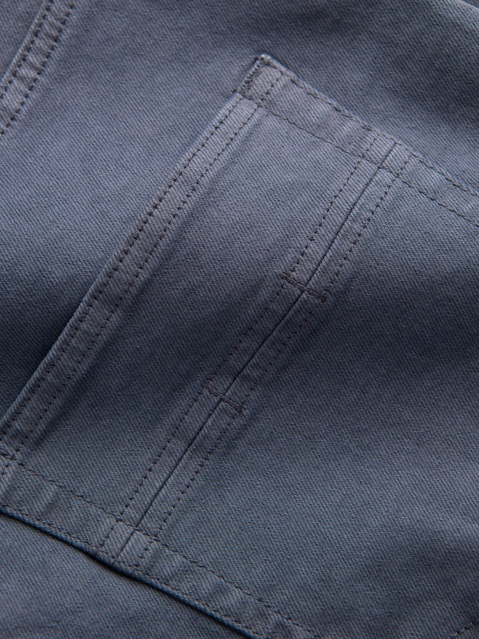 Pánské džínové kalhoty bez oděru SLIM FIT - tmavě modré V4 OM-PADP-0148