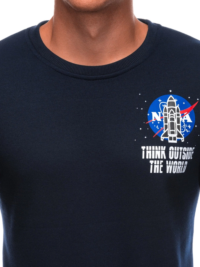 Pánská mikina s kapucí 1685B - tmavě modrá