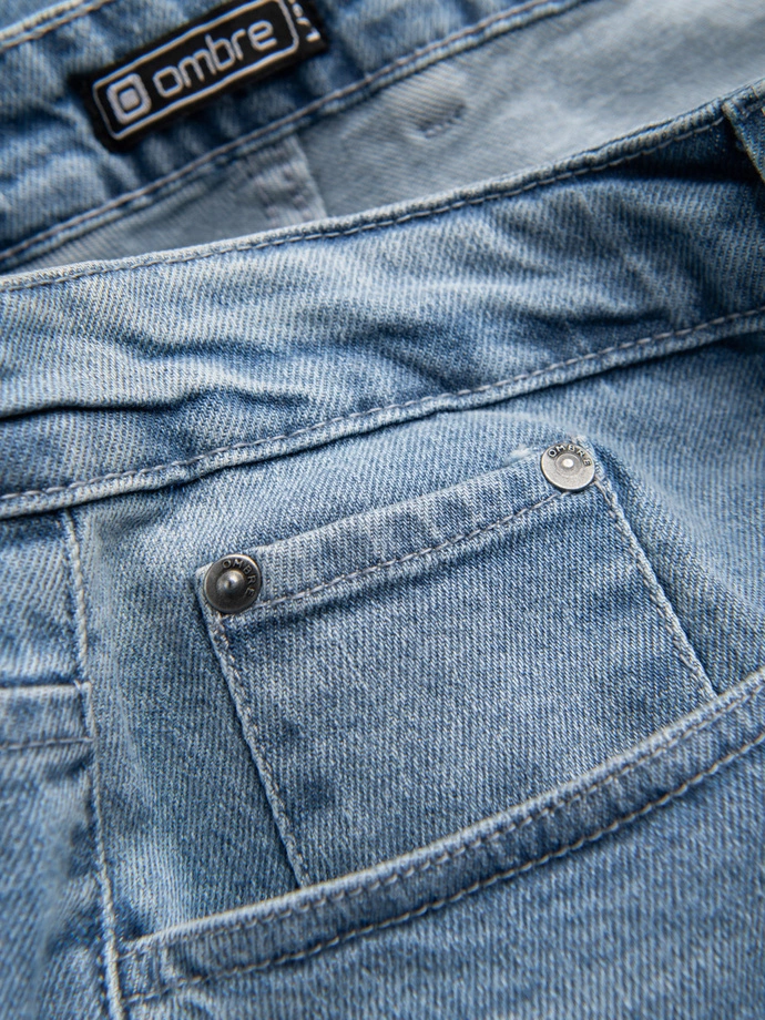 Pánské džínové kalhoty SLIM FIT - světle modré V2 OM-PADP-0110