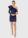 Mini šaty MARCELLA DLR131- tmavě modré