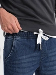 Pánské džínové kalhoty JOGGERS s odřením - modré V3 OM-PADJ-0150