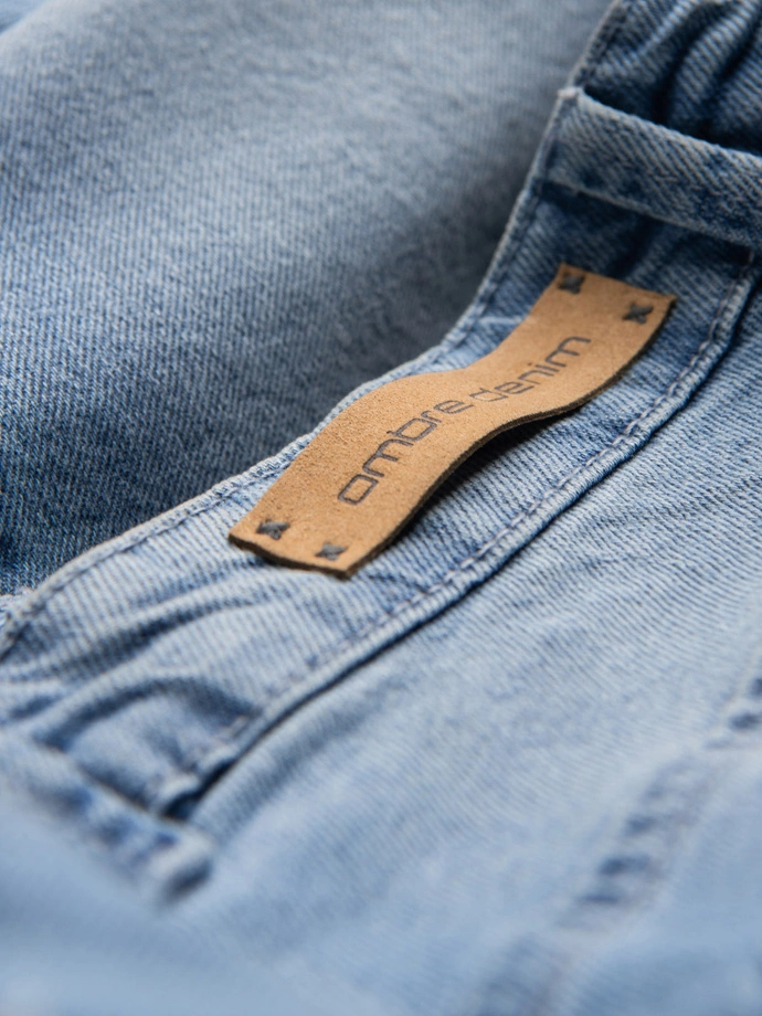 Pánské džínové kalhoty SLIM FIT - světle modré V2 OM-PADP-0110