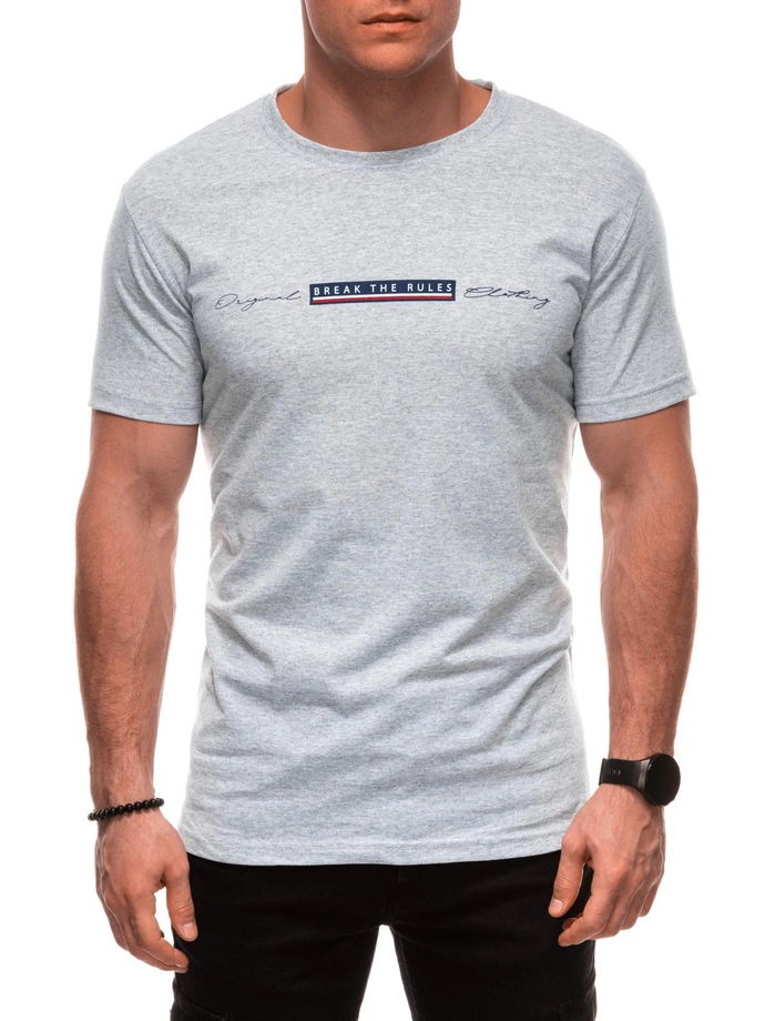 Pánské tričko s potiskem S2030 - šedé