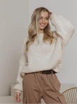 Dámský boxerský svetr ELR025 - ecru