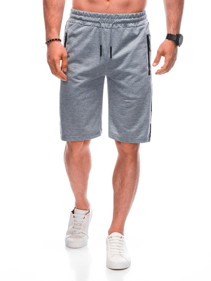 Pánské krátké teplákové šortky 491W - šedé
