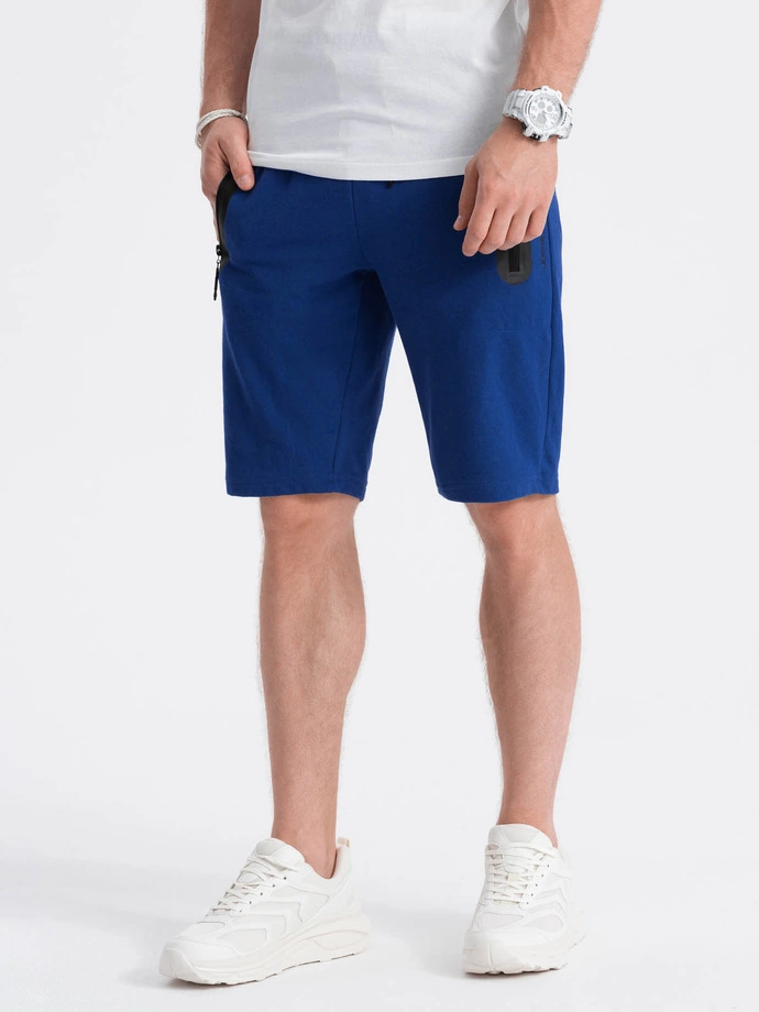 Krátké teplákové šortky 527W - modré