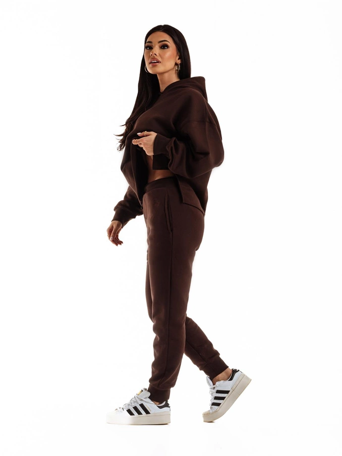 Dámská mikina s kapucí TLR044 - hnědá