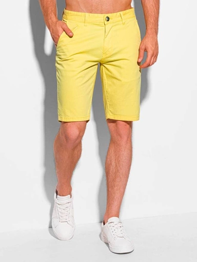 Pánské krátké šortky chino 341W - světle žluté
