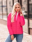 Dámská přechodná bunda 008CLR - tmavě růžová