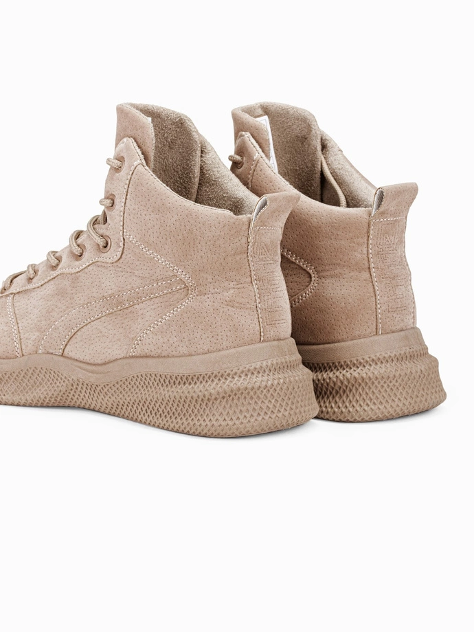 Pánské zimní boty pohorky - béžová T380