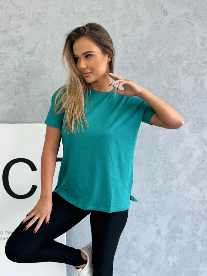 Oversize tričko SLR094 - tyrkysové