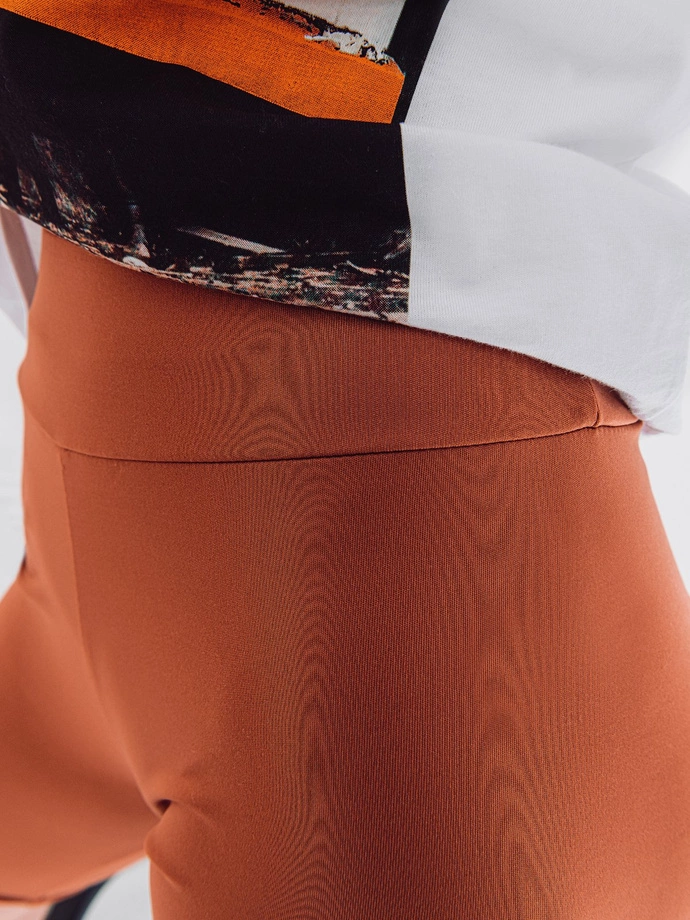 Dámské cyklistické šortky 003WLR - hnědé