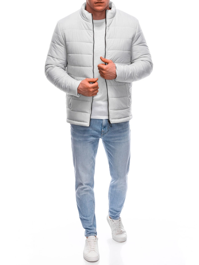 Pánská přechodná prošívaná bunda 526C - světle šedá