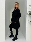 Módní dámský kabát CLR038 - černý