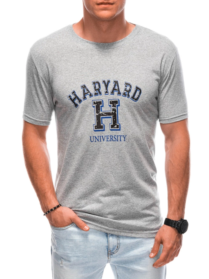 Pánské tričko s potiskem S1893 - šedá