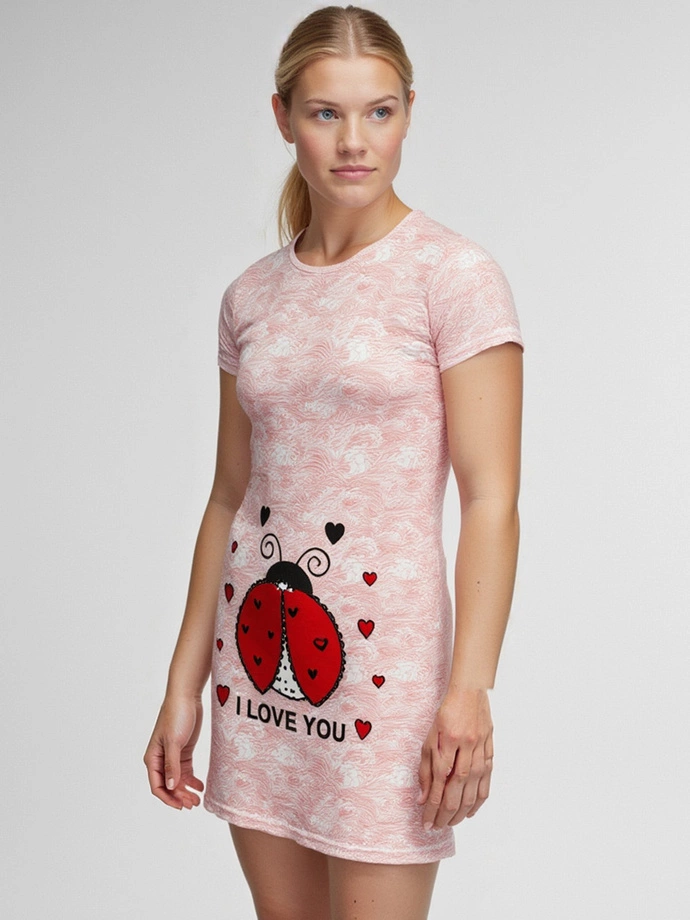 Dámské noční pyžamo ULR258 - červené