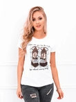 Dámské tričko s potiskem 058SLR - bílá