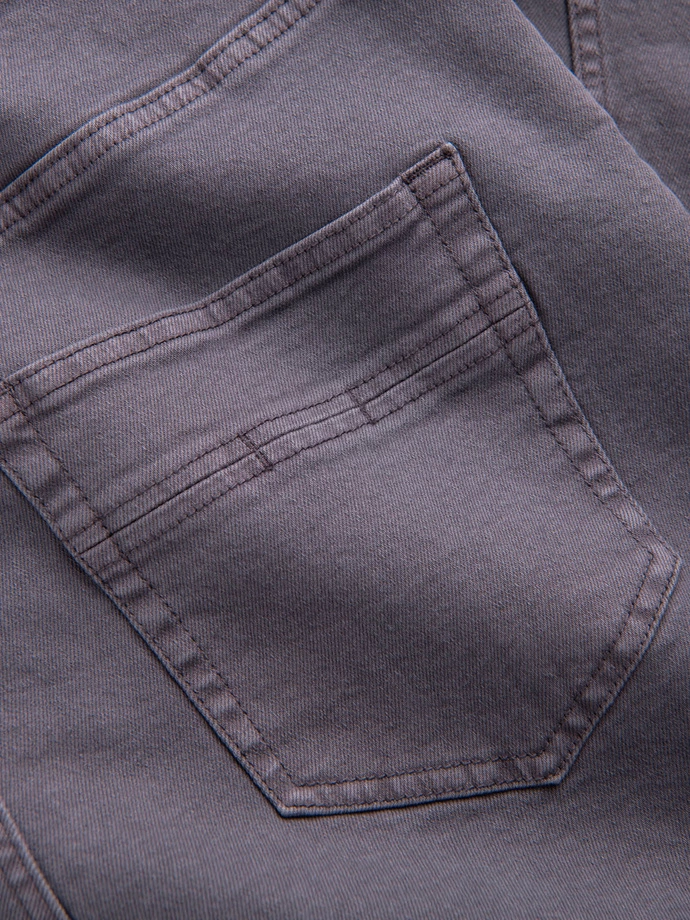 Pánské džínové kalhoty bez oděru SLIM FIT - grafitové V5 OM-PADP-0148