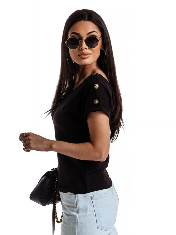 Módní dámská halenka LLR022 - černá