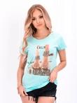 Dámské tričko s potiskem 073SLR - máta