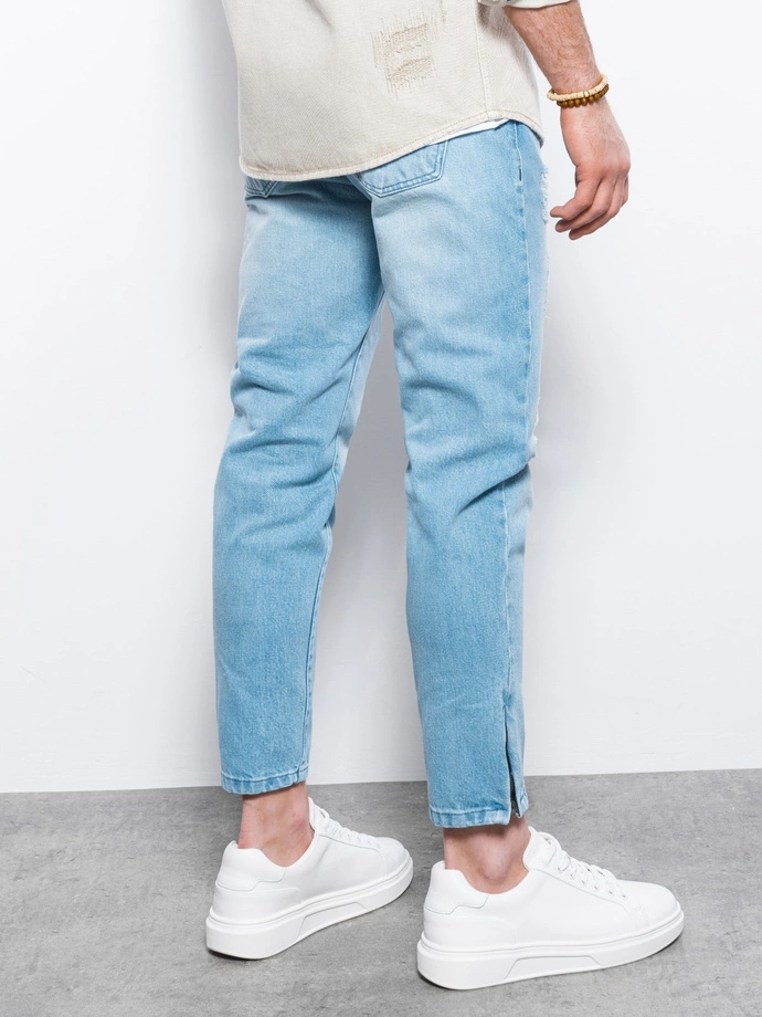 Pánské riflové kalhoty - světle indigo P1028