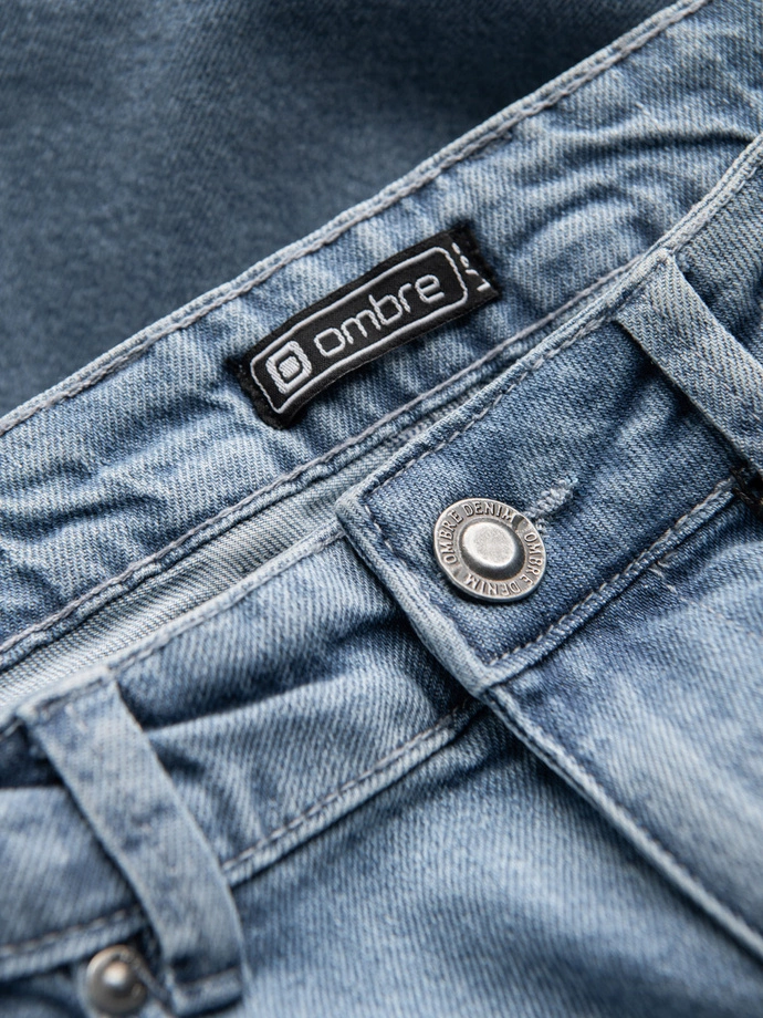Pánské džínové kalhoty SLIM FIT - světle modré V2 OM-PADP-0110