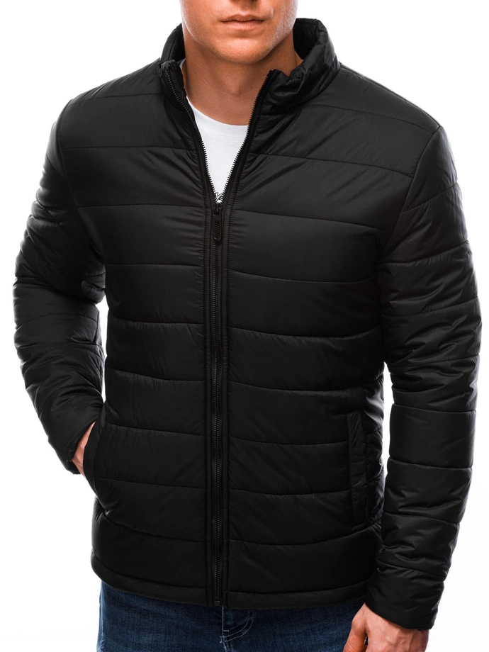 Pánská přechodná prošívaná bunda 526C - černá