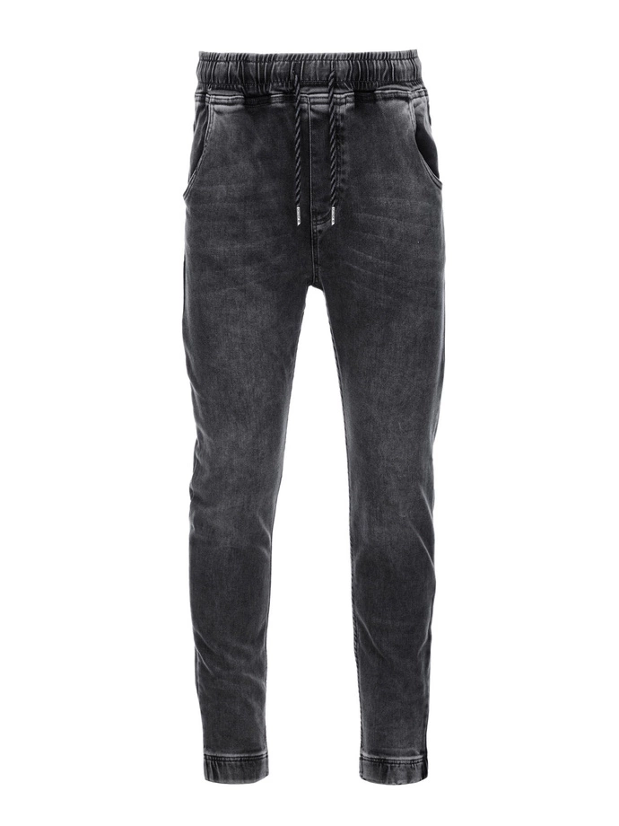 Pánské džínové kalhoty jogger - šedé P907