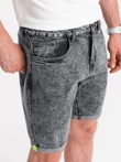 Krátké džínové šortky 529W - šedé