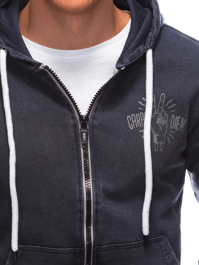 Pánská mikina s kapucí - námořnická modrá B1280