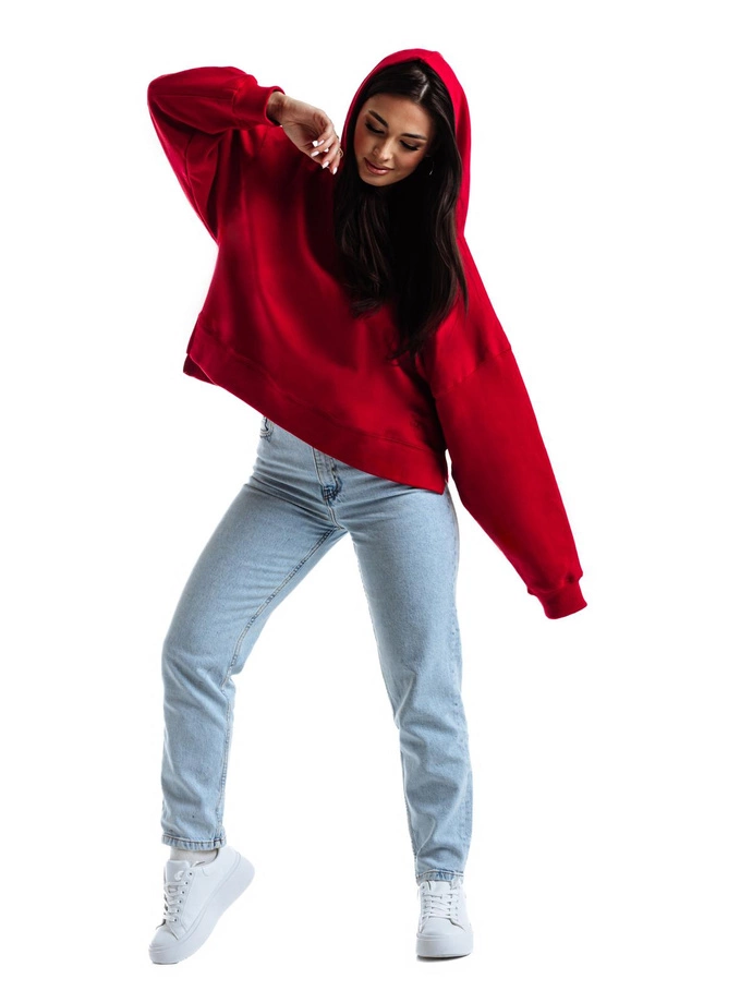 Dámská mikina s kapucí TLR044 - červená
