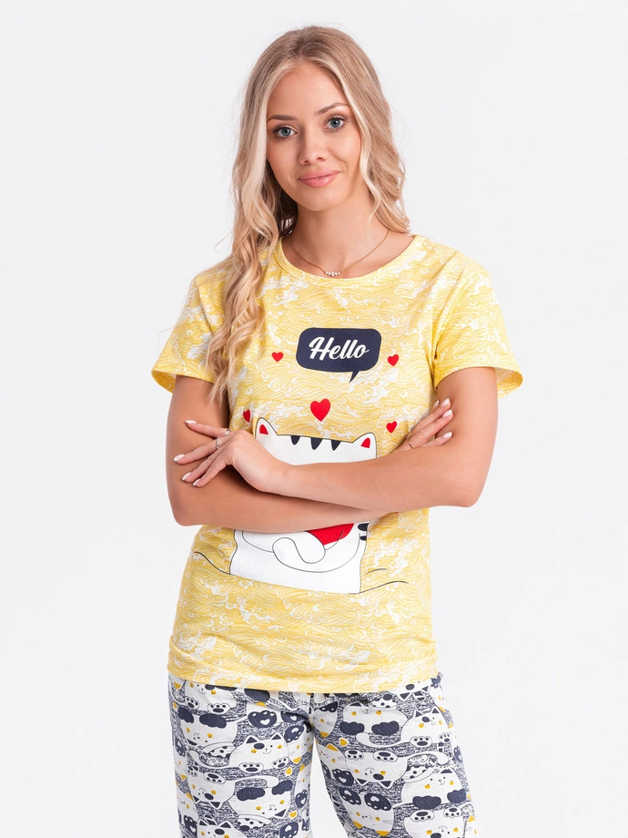 Dámské pyžamo 351ULR - žlutá