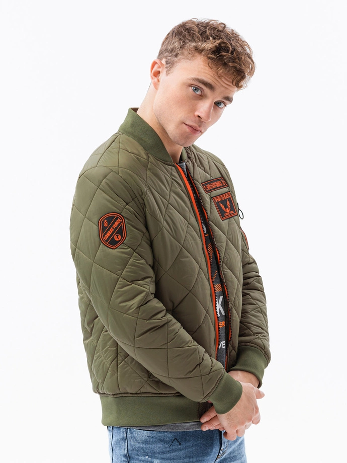 Pánská izolovaný bomber bunda - olivová V1 C357