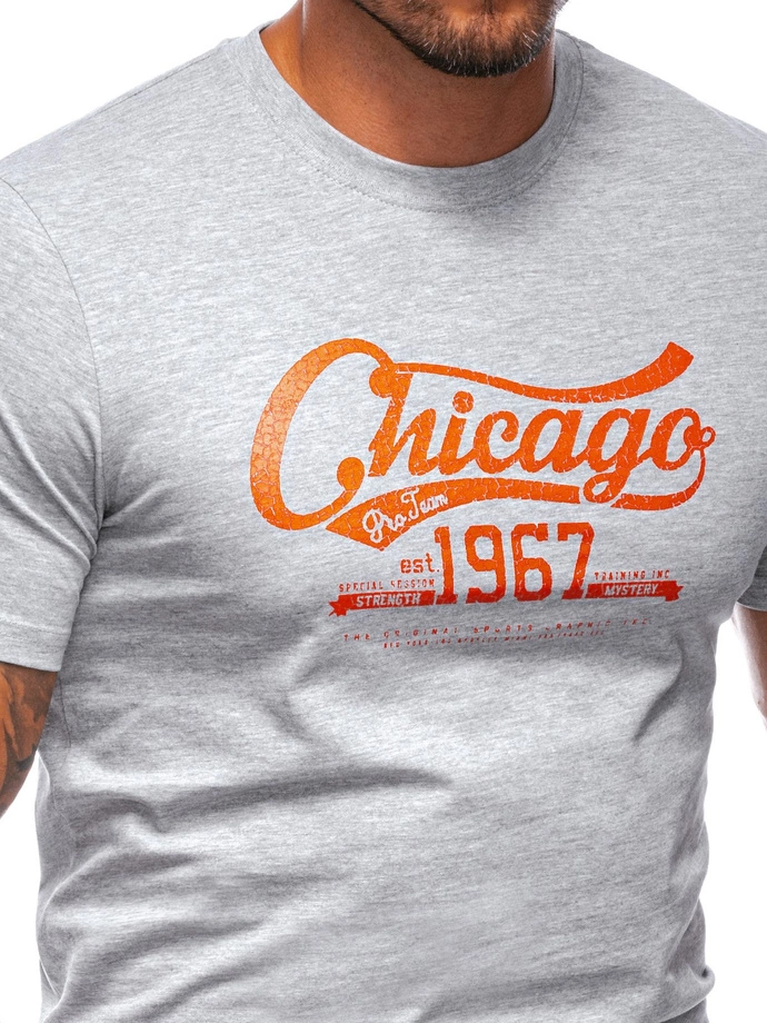 Pánské tričko s potiskem 2008S - šedé