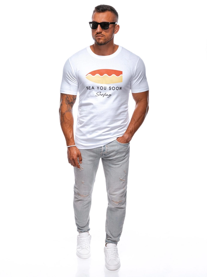 Pánské tričko s potiskem 2003S - bílé