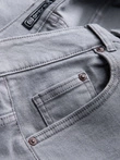 Pánské džínové kalhoty bez oděru SLIM FIT - šedé V1 OM-PADP-0148
