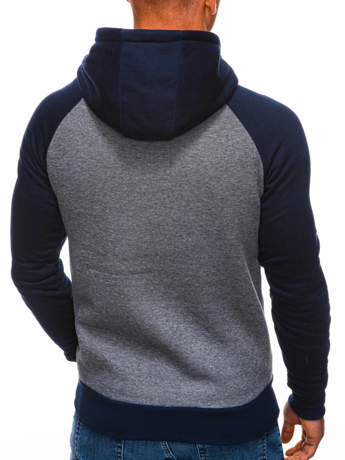 Pánská mikina s kapucí 1262B - tmavě modrá